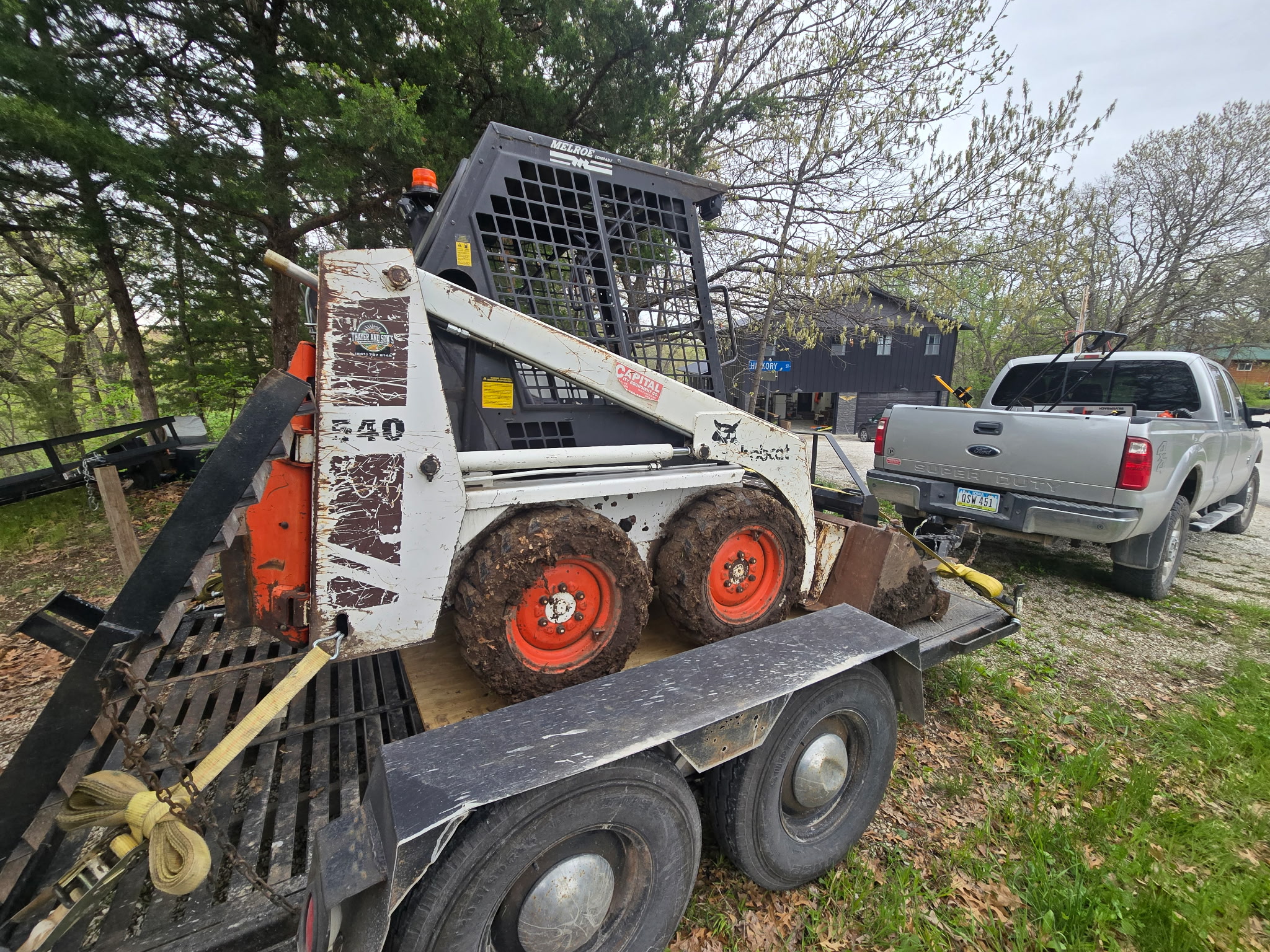 Bobcat skid steer on the job site